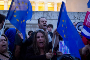 Greece: Demonstration in Favor of Remaining in Eurozone