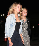 *PREMIUM EXCLUSIVE* **NO WEB, WEB EMBARGO UNTIL 1PM PST ON JULY 02, 2015**  Miley Cyrus and girlfriend Stella Maxwell have a sushi dinner date *MUST CALL FOR PRICING*
