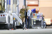 *PREMIUM EXCLUSIVE* **NO WEB, WEB EMBARGO UNTIL 1PM PST ON JULY 02, 2015**  Miley Cyrus takes Stella Maxwell to the set of her new music video  *MUST CALL FOR PRICING*