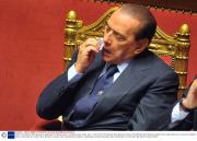 Italian Prime Minister Silvio Berlusconi addresses the Senate before a confidence vote, Rome, Italy - 13 Dec 2010