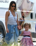 Jessica Alba & Family Out Shopping In Malibu 