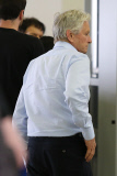 Michael Douglas looks somber at LAX after losing his mom Diana 