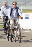 Willem Alexander auf dem Fahrrad