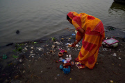 Pollution in the River Ganges, Allahabad, India - 06 Jul 2015