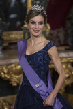 FAMEFLYNET - King Felipe And Queen Letizia Host A Gala Dinner For The President Of Peru