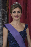 FAMEFLYNET - King Felipe And Queen Letizia Host A Gala Dinner For The President Of Peru