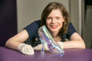 V&A shoe exhibition showcasing Cinderella's slipper