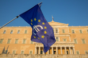 Pro Europa Kundgebung vor dem Parlament in Athen