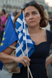 Pro Europa Kundgebung vor dem Parlament in Athen