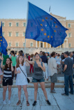 Pro Europa Kundgebung vor dem Parlament in Athen