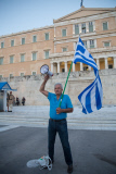 Pro Europa Kundgebung vor dem Parlament in Athen