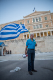Pro Europa Kundgebung vor dem Parlament in Athen