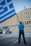 Pro Europa Kundgebung vor dem Parlament in Athen