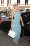 FAMEFLYNET - Paris Hilton Seen Arriving At Claridges Hotel In London