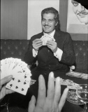 Omar Sharif Actor Playing Bridge For Television 1970.