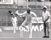 Actor Omar Sharif In Action At Lord's Taverners Xi Charity Cricket Match.