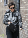 FAMEFLYNET - Kris Jenner Seen Arriving At A Studio In London To See Kendall