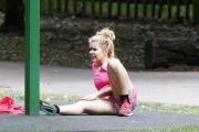 FAMEFLYNET - Exclusive: BRITS Award Winner Of Best Female Solo Artist Paloma Faith Being Put Through Her Paces