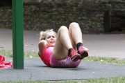 FAMEFLYNET - Exclusive: BRITS Award Winner Of Best Female Solo Artist Paloma Faith Being Put Through Her Paces