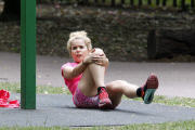 FAMEFLYNET - Exclusive: BRITS Award Winner Of Best Female Solo Artist Paloma Faith Being Put Through Her Paces