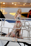 KYLIE MINOGUE WITH DOMENICO DOLCE GET DOWN FROM D&G YACHT IN PORTOFINO