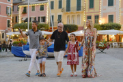 KYLIE MINOGUE WITH DOMENICO DOLCE GET DOWN FROM D&G YACHT IN PORTOFINO