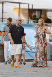 KYLIE MINOGUE WITH DOMENICO DOLCE GET DOWN FROM D&G YACHT IN PORTOFINO