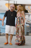 KYLIE MINOGUE WITH DOMENICO DOLCE GET DOWN FROM D&G YACHT IN PORTOFINO