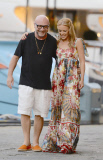 KYLIE MINOGUE WITH DOMENICO DOLCE GET DOWN FROM D&G YACHT IN PORTOFINO