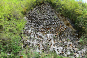 Beehives on the cliff in China
