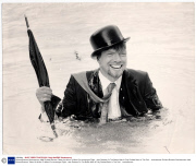 Richard Branson Businessman 1986 Richard Branson Takes His Airline To Miami On Iannaurgral Flight....then Relaxes On The Beach After A Fully Clothed Swim In The Pool. ...businessman
