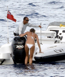 Elle Macpherson shows off her incredible body on a tiny sexy bikini in Saint Tropez