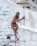 Elle Macpherson shows off her incredible body on a tiny sexy bikini in Saint Tropez