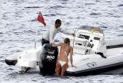 Elle Macpherson shows off her incredible body on a tiny sexy bikini in Saint Tropez