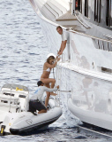 Elle Macpherson shows off her incredible body on a tiny sexy bikini in Saint Tropez