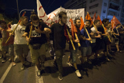 Clashes after demonstration in Athens, Greece