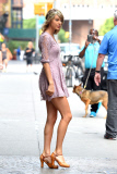 Taylor Swift in Purple Lace Dress
