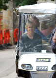 FAMEFLYNET - Exclusive: Charlize Theron Gets Caught Smoking A Cigarette On The Set Of The Huntsman