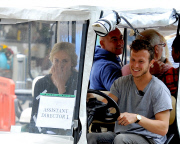 FAMEFLYNET - Exclusive: Charlize Theron Gets Caught Smoking A Cigarette On The Set Of The Huntsman