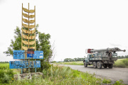 Around Hrabove village, one year after the tragedy of the Malaysian flight MH17, Ukraine.