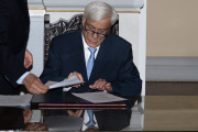 The swearing-in ceremony in Athens