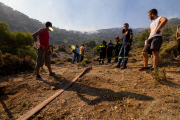Greece: Fire burns on mountain Hymettus