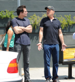 PREMIUM EXCLUSIVE Bruce Willis lunches with Len Wiseman after a body was found in Demi Moore's home this morning
