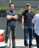 PREMIUM EXCLUSIVE Bruce Willis lunches with Len Wiseman after a body was found in Demi Moore's home this morning