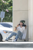 *EXCLUSIVE* Shirtless Jaden Smith shows off his skills on his skateboard