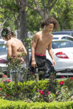 *EXCLUSIVE* Shirtless Jaden Smith shows off his skills on his skateboard