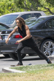 *EXCLUSIVE* Shirtless Jaden Smith shows off his skills on his skateboard