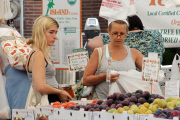 90210 alumnus Gabrielle Carteris shops for produce at Farmers Market