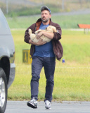 Ben Affleck Arrives In Atlanta With A New Puppy! 