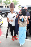 Erykah Badu wears Giant Hat to LAX after Claiming Black Eyed Peas Stole her Music Video